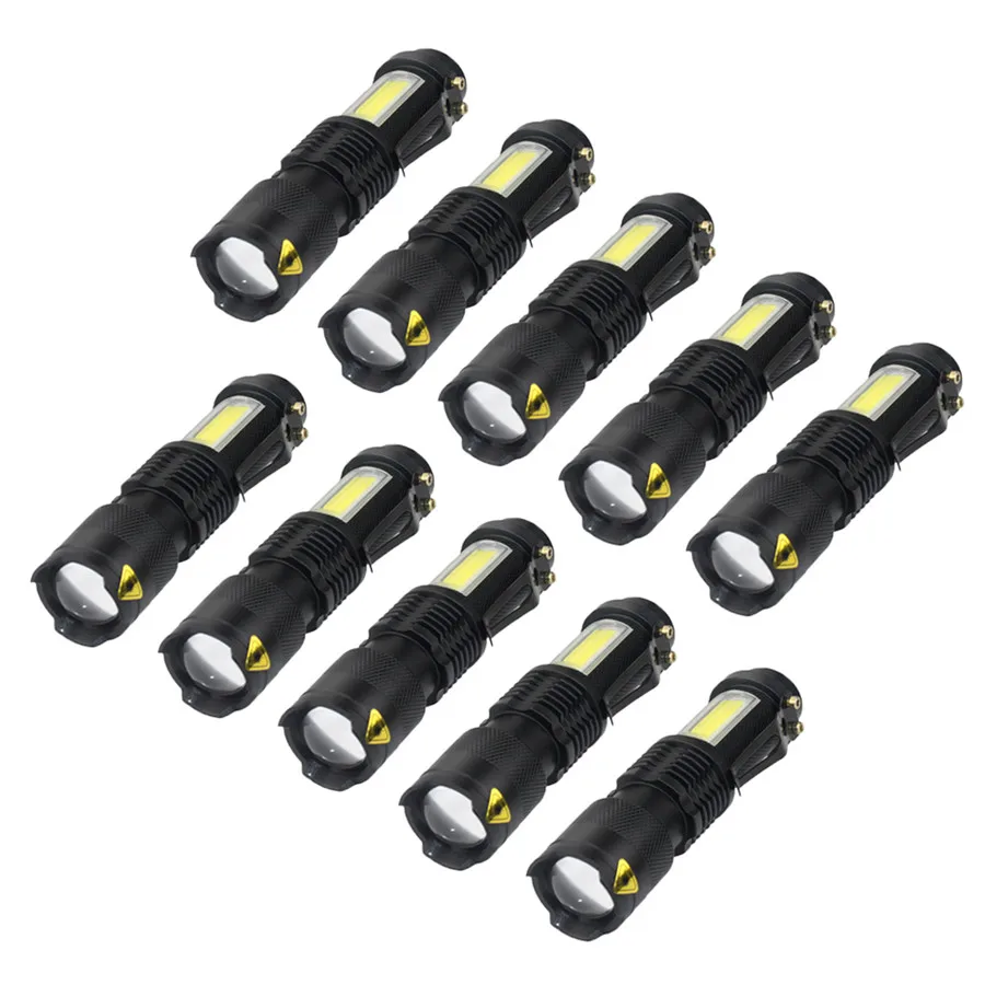 6/10 Pieces COB LED Flashlight 14500 Battery Ultra Zoom Waterproof Q5 Tactical Flashlight For Camping Hunting Handheld Light
6/10 Pieces COB LED Flashlight 14500 Battery Ultra Zoom Waterproof Q5 Tactical Flashlight For Camping Hunting Handheld Light