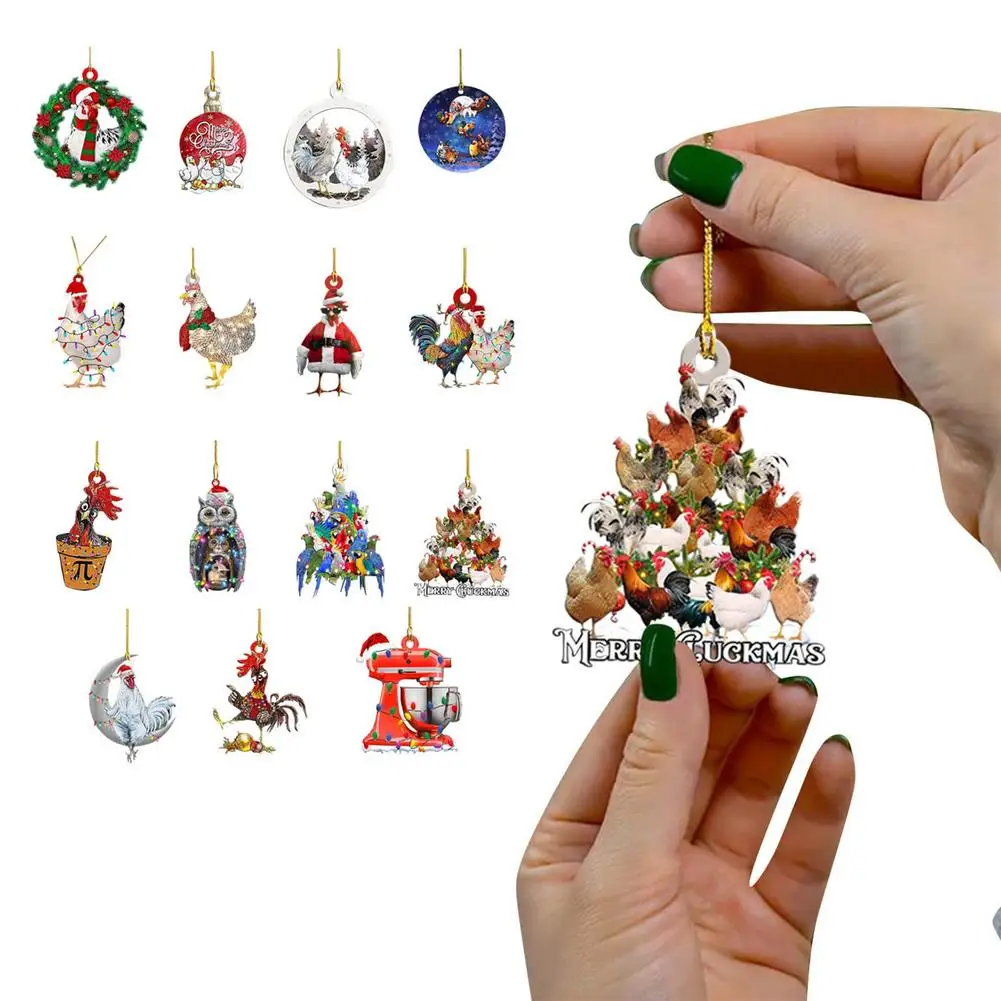 High-Quality Acrylic Christmas Chicken Ornament Christmas Decorations Tree Ornaments Set 15 PCS Assorted White Red Chicken San
High-Quality Acrylic Christmas Chicken Ornament Christmas Decorations Tree Ornaments Set 15 PCS Assorted White Red Chicken San