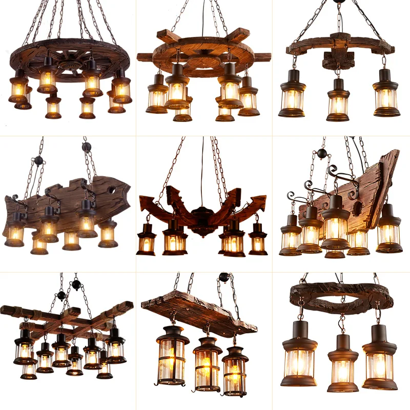 Retro Wooden chandelier Kitchen Bar Dining room suspension Industrial Vintage Loft Chandelier luminaire light fixtures
Retro Wooden chandelier Kitchen Bar Dining room suspension Industrial Vintage Loft Chandelier luminaire light fixtures