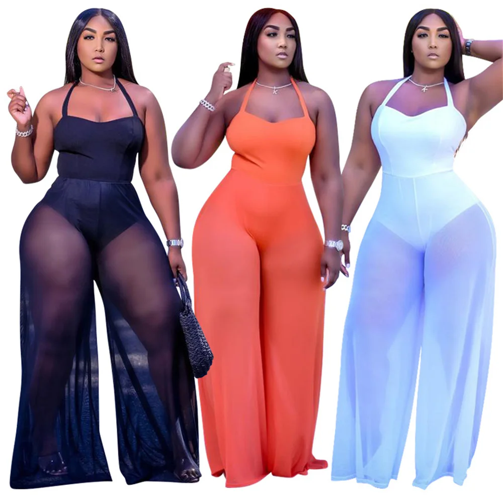 Summer Clothing 2021 Temperament Commuting Casual Neck Loose Polyester Net Solid Color Plus Size Women Jumpsuit Wholesale Items
Summer Clothing 2021 Temperament Commuting Casual Neck Loose Polyester Net Solid Color Plus Size Women Jumpsuit Wholesale Items