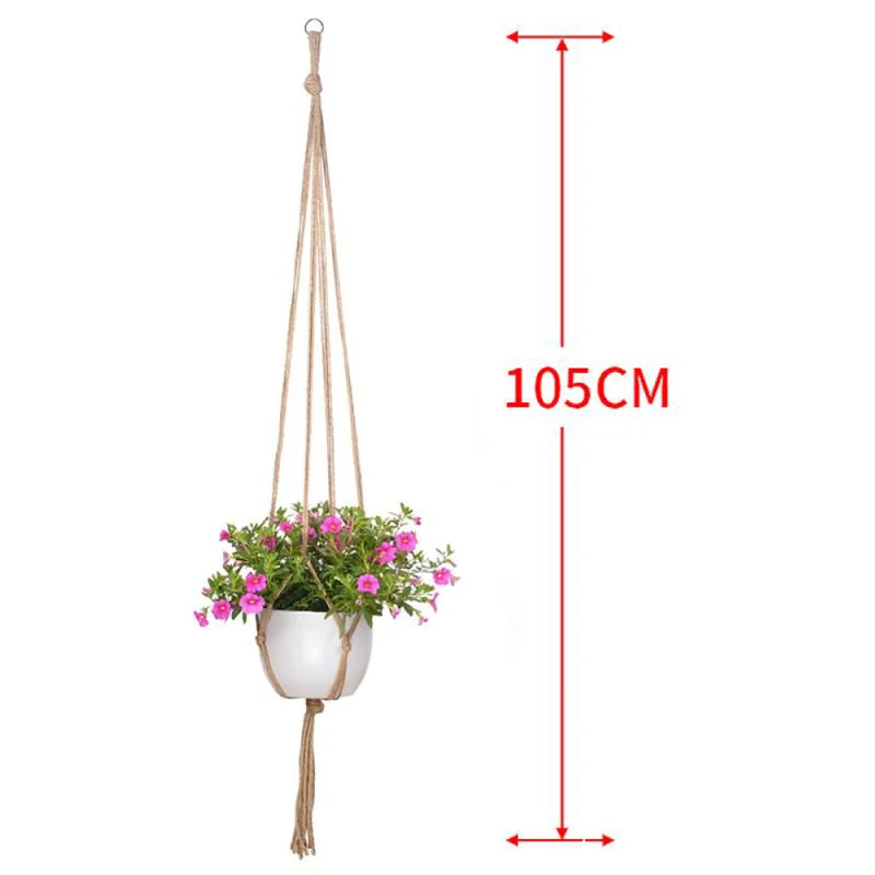 1pcs Hemp Rope Flowerpot Hanging Basket Balcony Garden Wall Hanging Plant Hanger Home Flower Plant Tray Home Decoration 105cm
1pcs Hemp Rope Flowerpot Hanging Basket Balcony Garden Wall Hanging Plant Hanger Home Flower Plant Tray Home Decoration 105cm