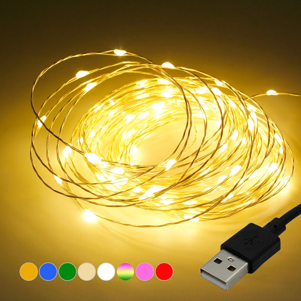 LED String Lights 10M 5M USB Waterproof Copper Wire Garland Fairy Light For Christmas Decoration Party With 8 Colors
LED String Lights 10M 5M USB Waterproof Copper Wire Garland Fairy Light For Christmas Decoration Party With 8 Colors