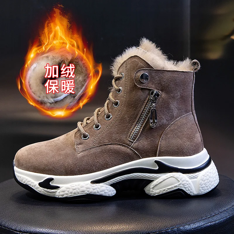 2021 Winter Women Snow Boots Genuine Leather Ladies Ankle Boots Thich Plush Warn Short Boots High Heels
2021 Winter Women Snow Boots Genuine Leather Ladies Ankle Boots Thich Plush Warn Short Boots High Heels