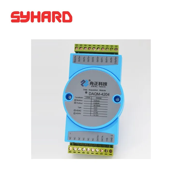 RS485-аналоговый выходной модуль 4-полосный/канальный AO напряжение тока DA MODBUS до 4-20мА сигнала DAQM4204
RS485-аналоговый выходной модуль 4-полосный/канальный AO напряжение тока DA MODBUS до 4-20мА сигнала DAQM4204