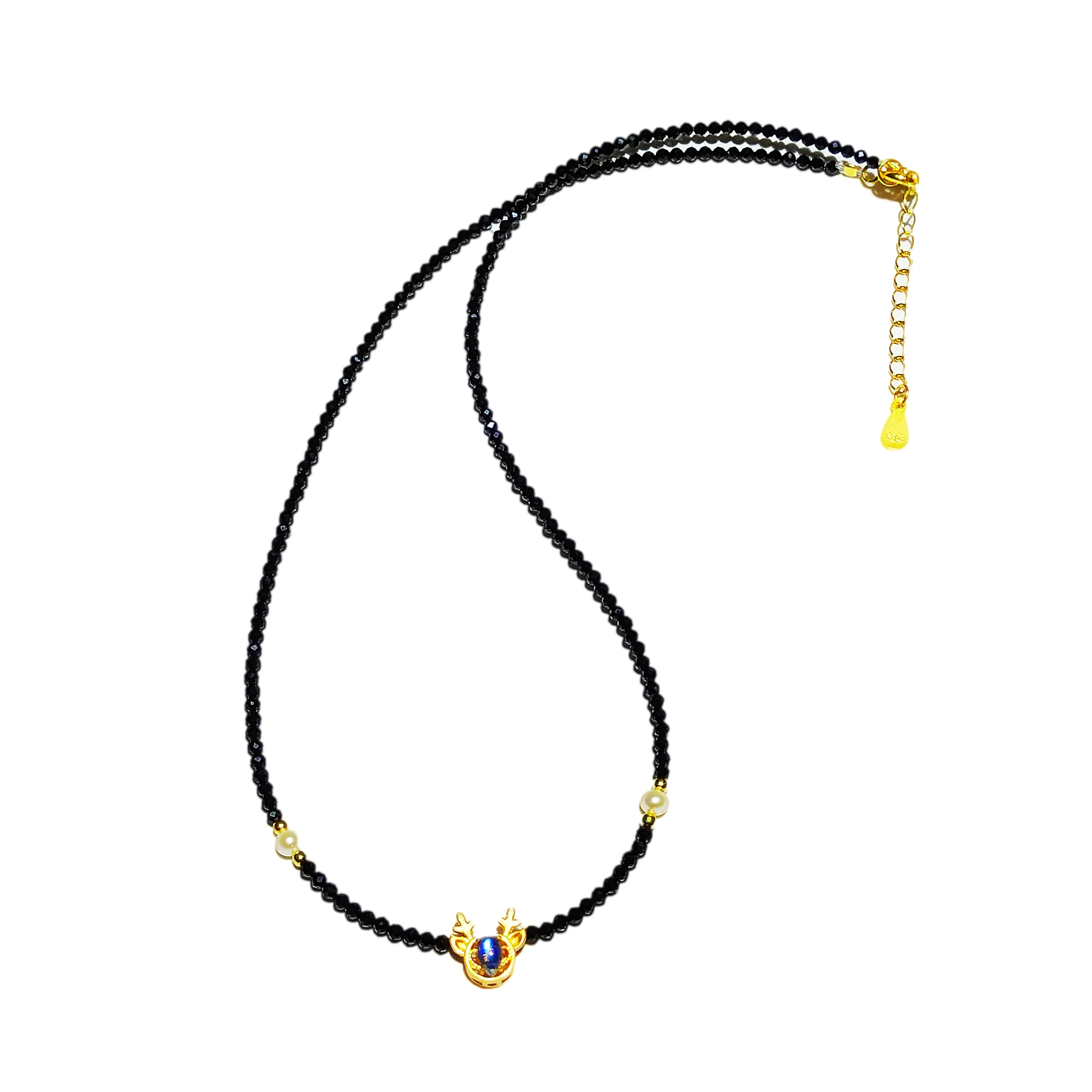LiiJi 925 Sterling Silver Deer Charm Choker Necklace Real Spinel Labradorite Pearl Necklace Girls Gift for Women
LiiJi 925 Sterling Silver Deer Charm Choker Necklace Real Spinel Labradorite Pearl Necklace Girls Gift for Women