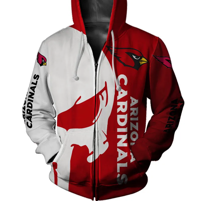 2021 sportswear Arizona men's White skull cute bird print Cardinals zipper hoodie
2021 sportswear Arizona men's White skull cute bird print Cardinals zipper hoodie