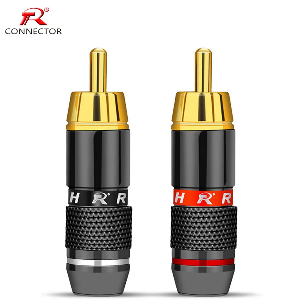 4pairs Hot selling Gold Plated Copper RCA Plug Durable RCA Connector Rotating Locking Audio Video RCA Jack 
4pairs Hot selling Gold Plated Copper RCA Plug Durable RCA Connector Rotating Locking Audio Video RCA Jack