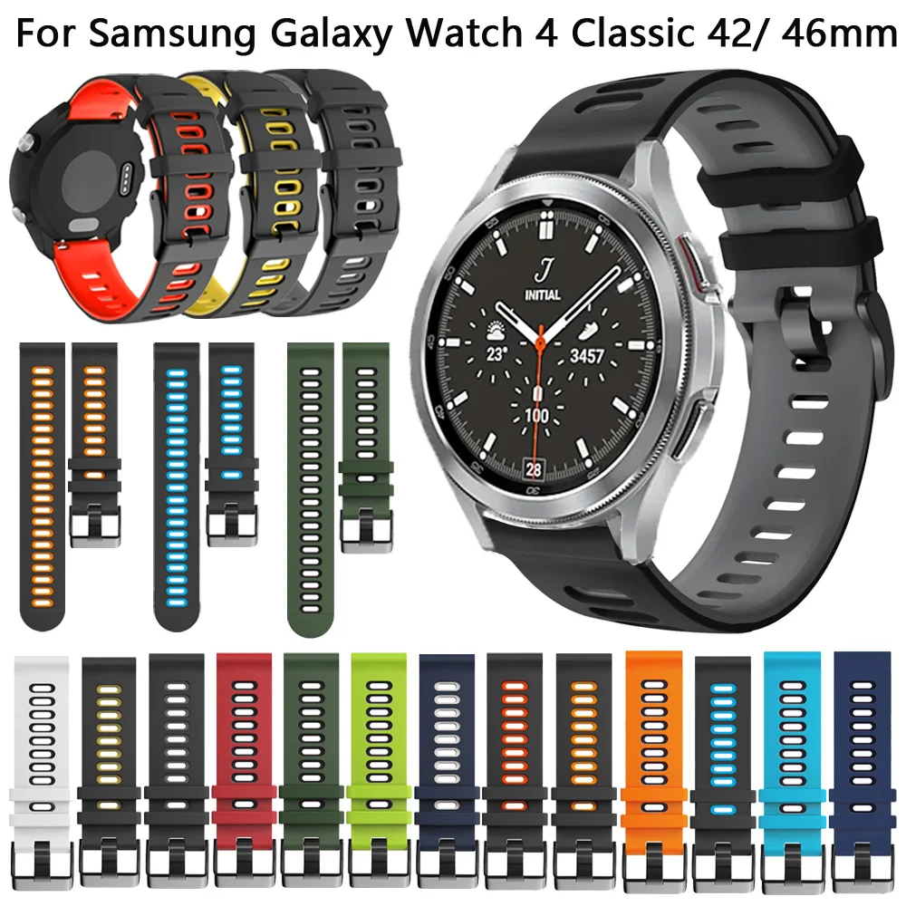 Ремешок силиконовый для Samsung Galaxy Watch 4 40 44 мм, классический браслет для Samsung Galaxy Watch Active 2, 20 мм 42 мм
Ремешок силиконовый для Samsung Galaxy Watch 4 40 44 мм, классический браслет для Samsung Galaxy Watch Active 2, 20 мм 42 мм