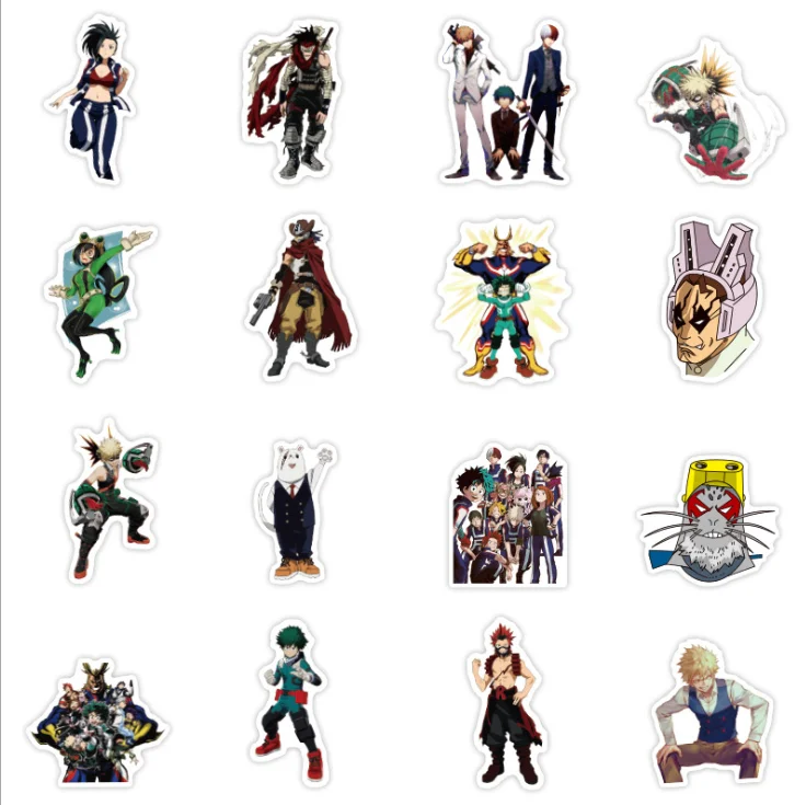 50 шт. мой герой академический чемодан наклейки на ноутбук скейтборд Izuku Midoriya Might