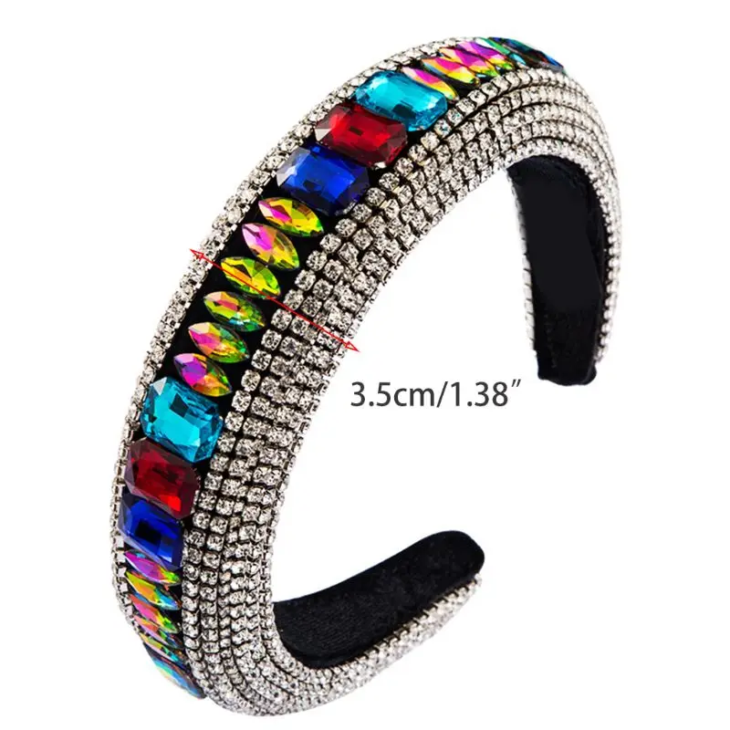 Baroque Vintage Velvet Sponge Headband Glitter Multi Rows Rhinestone Jewelry Hair Hoop Geometric Colorful Crystal Prom Party Hea
Baroque Vintage Velvet Sponge Headband Glitter Multi Rows Rhinestone Jewelry Hair Hoop Geometric Colorful Crystal Prom Party Hea
