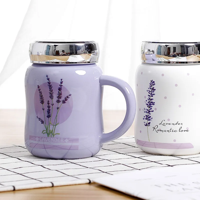 Lavender Cartoon Ceramic Water Mug with Cover Mirror Seal Leakproof Mug Fashion Cup Milk Juice Cup Home Office Drinkware 500ml
Lavender Cartoon Ceramic Water Mug with Cover Mirror Seal Leakproof Mug Fashion Cup Milk Juice Cup Home Office Drinkware 500ml