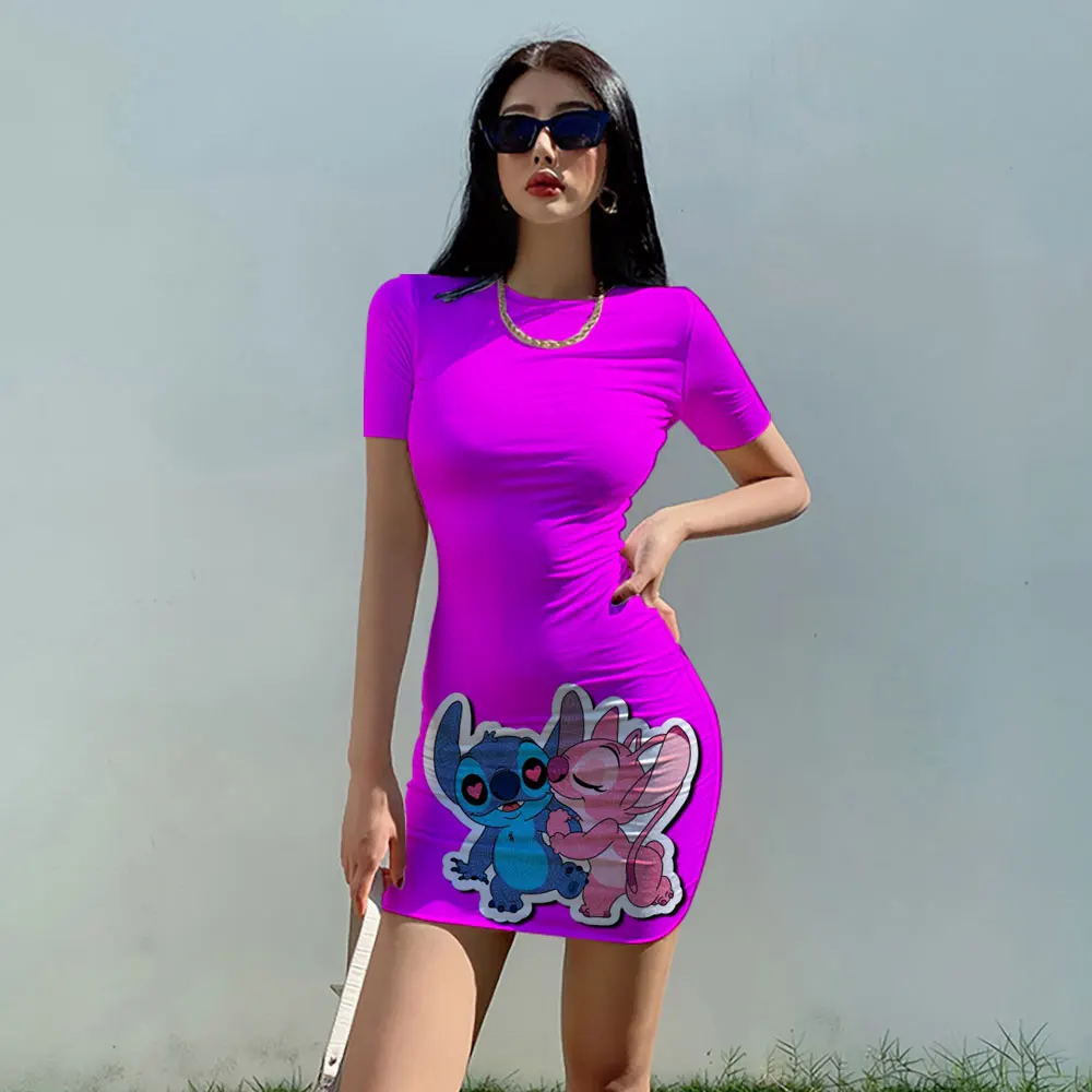 Women's Dress Lilo & Stitch Print Fashion Women's Hip Wrap Dress Femaleharajuku T-shirt Girls' Picture Disney
Women's Dress Lilo & Stitch Print Fashion Women's Hip Wrap Dress Femaleharajuku T-shirt Girls' Picture Disney