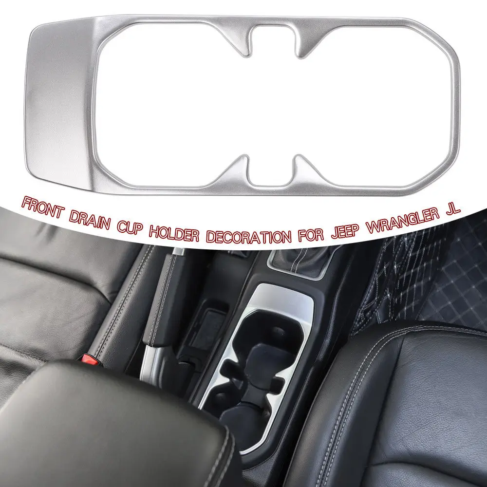 1pc Silver Car Water Cup Holder Frame Cover Trim for 2018 for Jeep Wrangler JL Parts
1pc Silver Car Water Cup Holder Frame Cover Trim for 2018 for Jeep Wrangler JL Parts