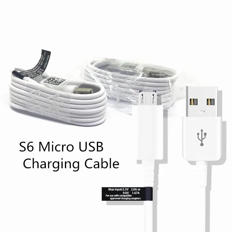 10 шт. 100% OEM 1:1 1 2 m Micro USB кабель для быстрой зарядки и синхронизации данных Samsung Galaxy S6