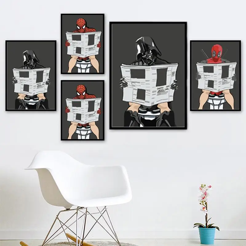 Poster The Avengers Decorative Paintings Toilet Wall Art Home Decor Funny Poster Classic Canvas Painting Picture for Interior
Poster The Avengers Decorative Paintings Toilet Wall Art Home Decor Funny Poster Classic Canvas Painting Picture for Interior