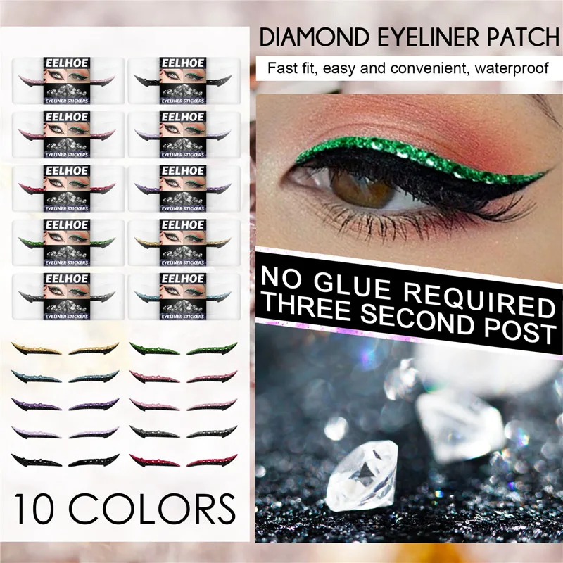 1 Pair Reusable Glitter Eyeliner Stickers Self-adhesive Eye Line Strip Sticker Waterproof Reusable Eyeliner Stickers for Eyes
1 Pair Reusable Glitter Eyeliner Stickers Self-adhesive Eye Line Strip Sticker Waterproof Reusable Eyeliner Stickers for Eyes