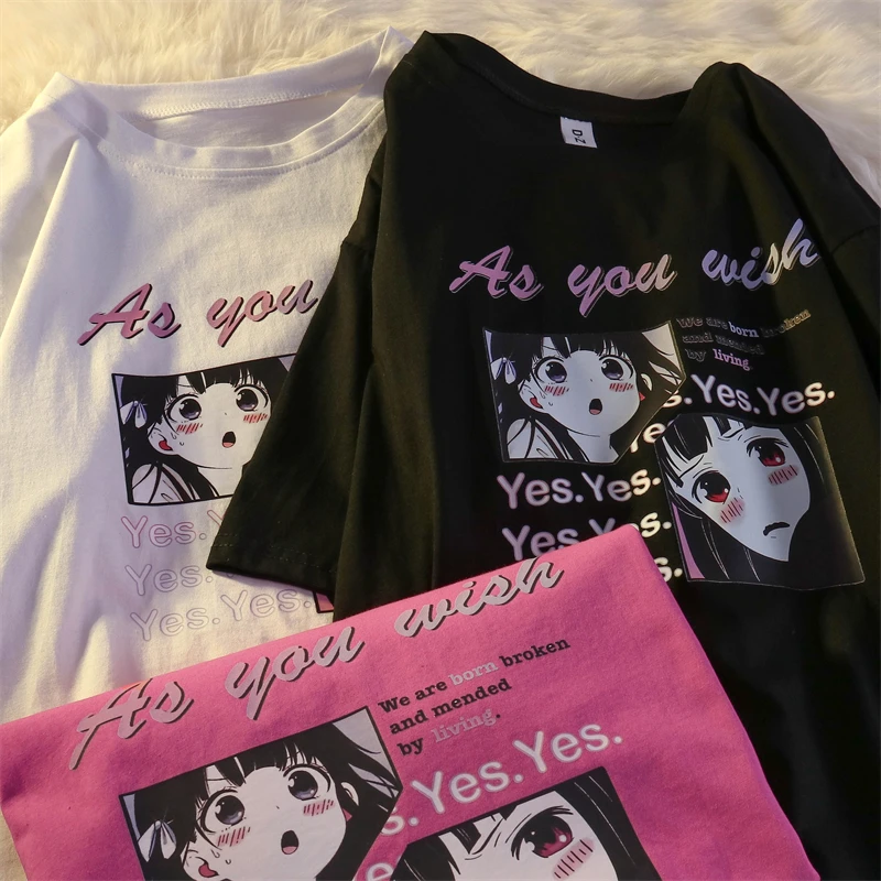 Japanese Anime Women's T-shirts Graphic Kawaii Cartoon Short Sleeve T-shirt Harajuku Ulzzang Oversized TShirts Tops 2021 New
Japanese Anime Women's T-shirts Graphic Kawaii Cartoon Short Sleeve T-shirt Harajuku Ulzzang Oversized TShirts Tops 2021 New