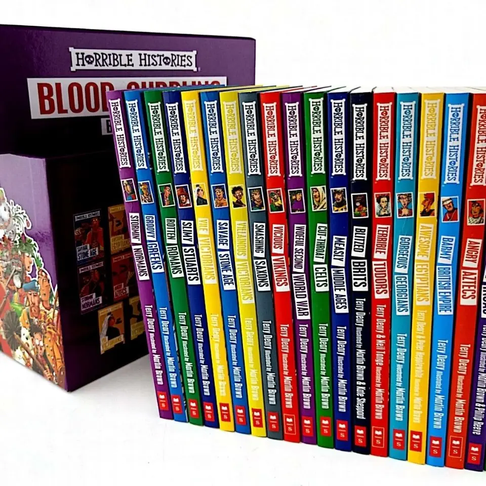 20 BOOKS Horrible Histories Blood Curdling Box Of Books Collection Original English Reading Children's Books
20 BOOKS Horrible Histories Blood Curdling Box Of Books Collection Original English Reading Children's Books