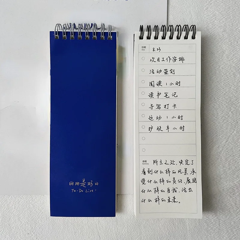 Creative Business Fashion Brief Coil Slim Check List Notebook 210*75mm DIY Daily To Do List+Memo 160P
Creative Business Fashion Brief Coil Slim Check List Notebook 210*75mm DIY Daily To Do List+Memo 160P