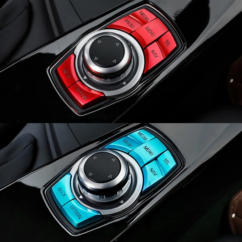 Автомобильный Стайлинг интерьера мультимедиа кнопки крышка украшения рама