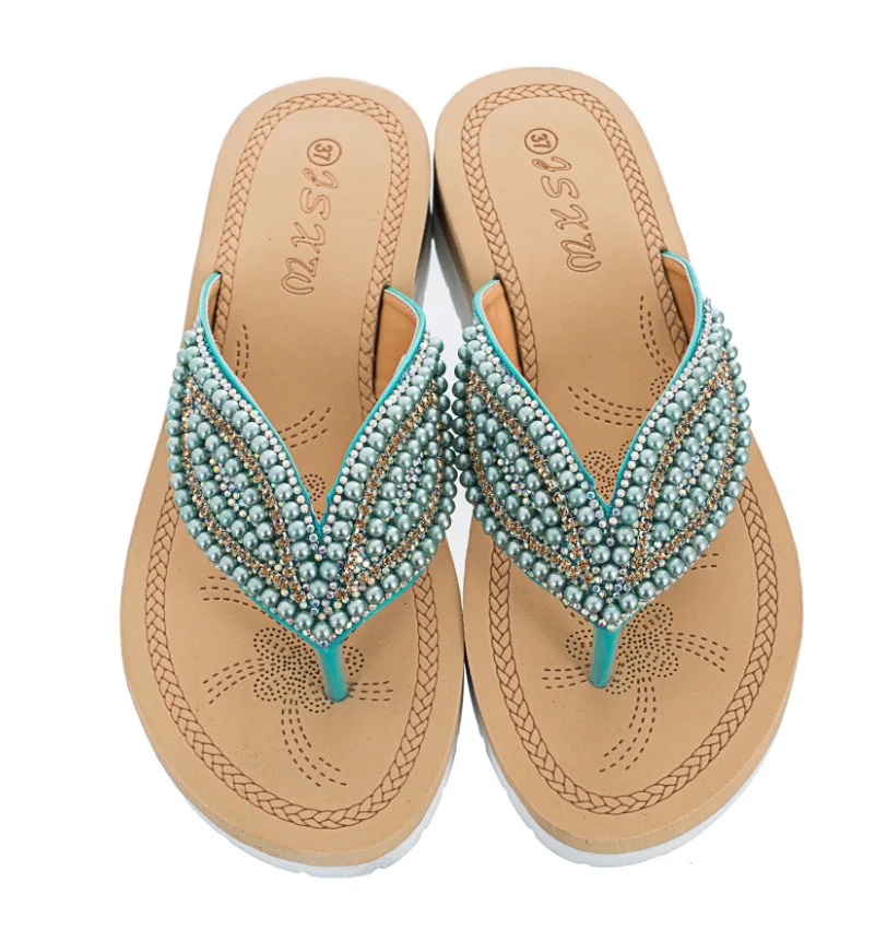Flat Shoes Female String Bead Rubber Flip Flops Lady Ladies' Slippers Summer Clogs Woman Big Size Pantofle Hawaiian Girl Beach
Flat Shoes Female String Bead Rubber Flip Flops Lady Ladies' Slippers Summer Clogs Woman Big Size Pantofle Hawaiian Girl Beach