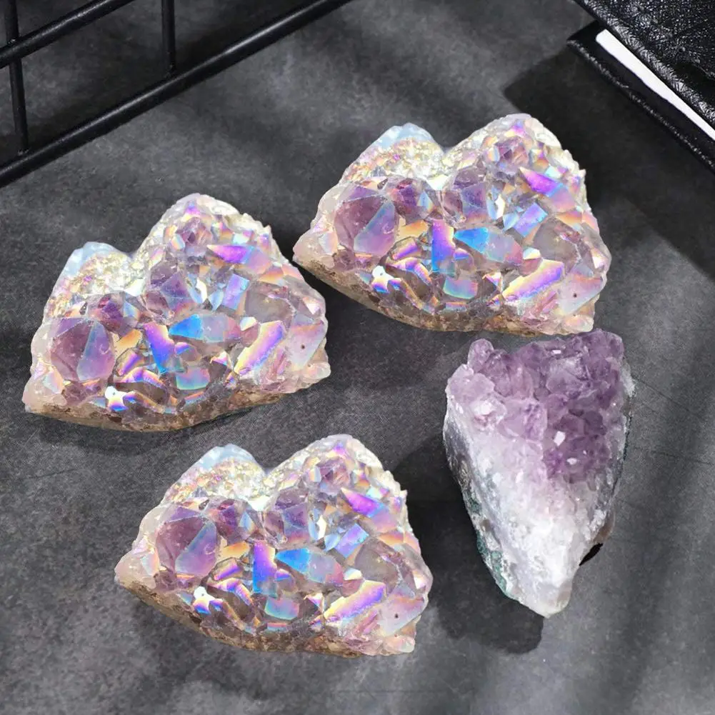 New Rainbow Angel Aura Perfect Amethyst Clusters Natural Quartz Crystal Rough Lealing Stone For Children Gifts Home Decorat Y9Q8
New Rainbow Angel Aura Perfect Amethyst Clusters Natural Quartz Crystal Rough Lealing Stone For Children Gifts Home Decorat Y9Q8