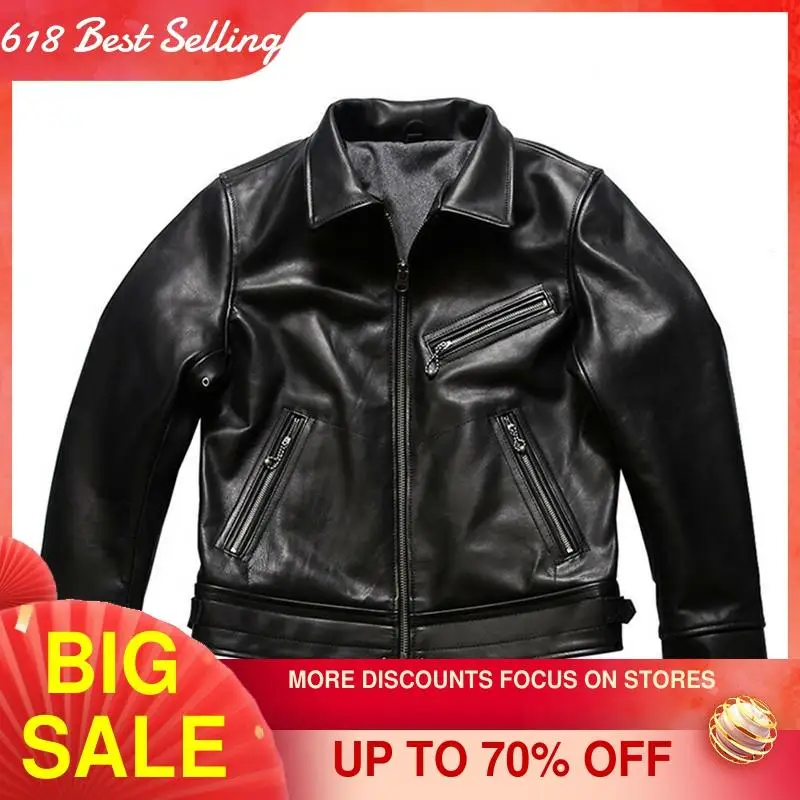 2021 Black Japan Casual Style Genuine Leather Jacket Men Plus Size 5XL Natural Cowhide Spring Slim Fit Short Young Male Coat
2021 Black Japan Casual Style Genuine Leather Jacket Men Plus Size 5XL Natural Cowhide Spring Slim Fit Short Young Male Coat