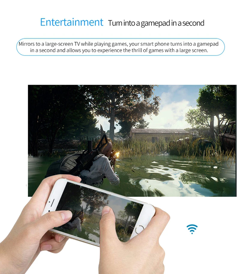 2.4G/ 5G 4K Wireless WiFi Mirroring Cable HDMI-compatible Adapter 1080P Display Dongle for IOS Android Phone To TV
2.4G/ 5G 4K Wireless WiFi Mirroring Cable HDMI-compatible Adapter 1080P Display Dongle for IOS Android Phone To TV