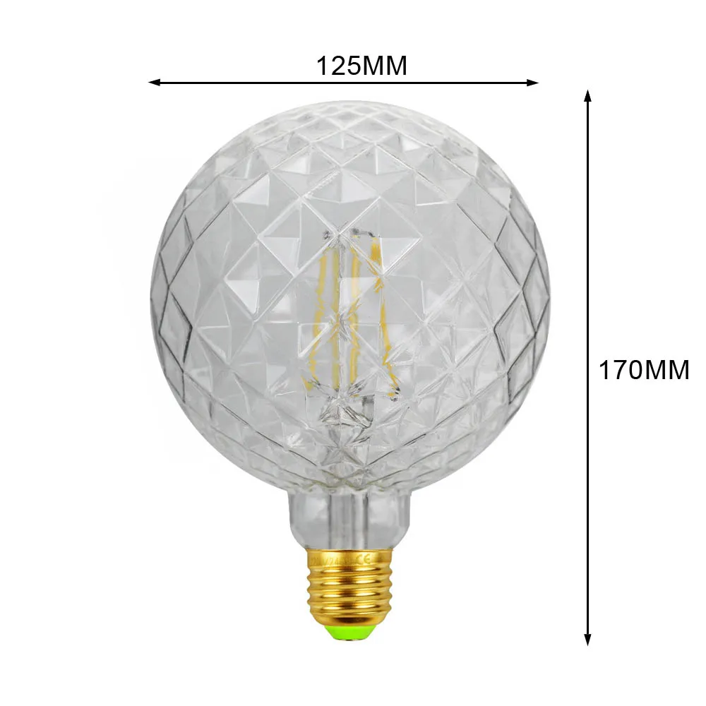 

Led E27 4000K Day Light Bulbs Cold White Light 220V 230V G95 G125 Star Heart 4W 40W Bright Led Glass lamp Filament Bulb Home