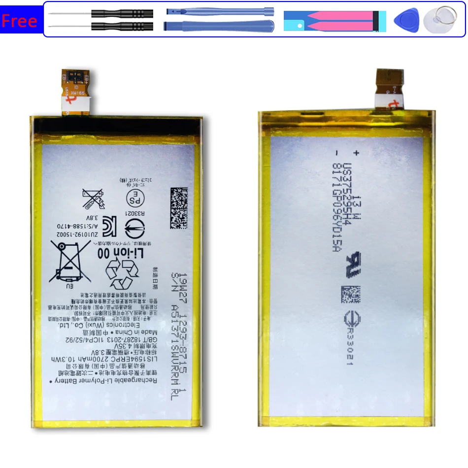 Battery For SONY Xperia Z5C Z5 Mini E5823 Z5 Compact LIS1594ERPC Genuine Phone Battery 2700mAh Free Tool
Battery For SONY Xperia Z5C Z5 Mini E5823 Z5 Compact LIS1594ERPC Genuine Phone Battery 2700mAh Free Tool