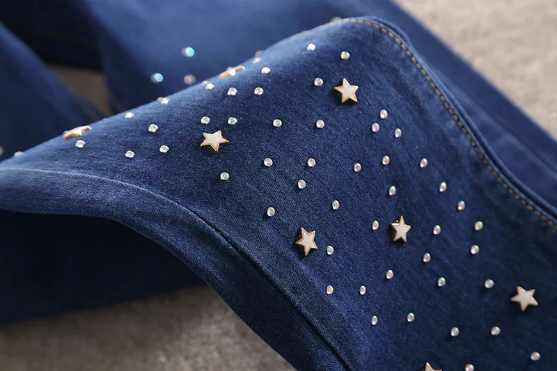 High-quality women's hot rhinestone Slim stretch waist jeans pants casual feet pencil pants nine points pants women
High-quality women's hot rhinestone Slim stretch waist jeans pants casual feet pencil pants nine points pants women