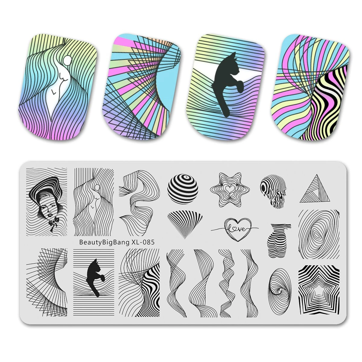 DIY Nail Art Stamping Plates Skull Striped Wave Cat Geometry Heart Image Nails Stamps Templates Nail Art Accessories Tools
DIY Nail Art Stamping Plates Skull Striped Wave Cat Geometry Heart Image Nails Stamps Templates Nail Art Accessories Tools