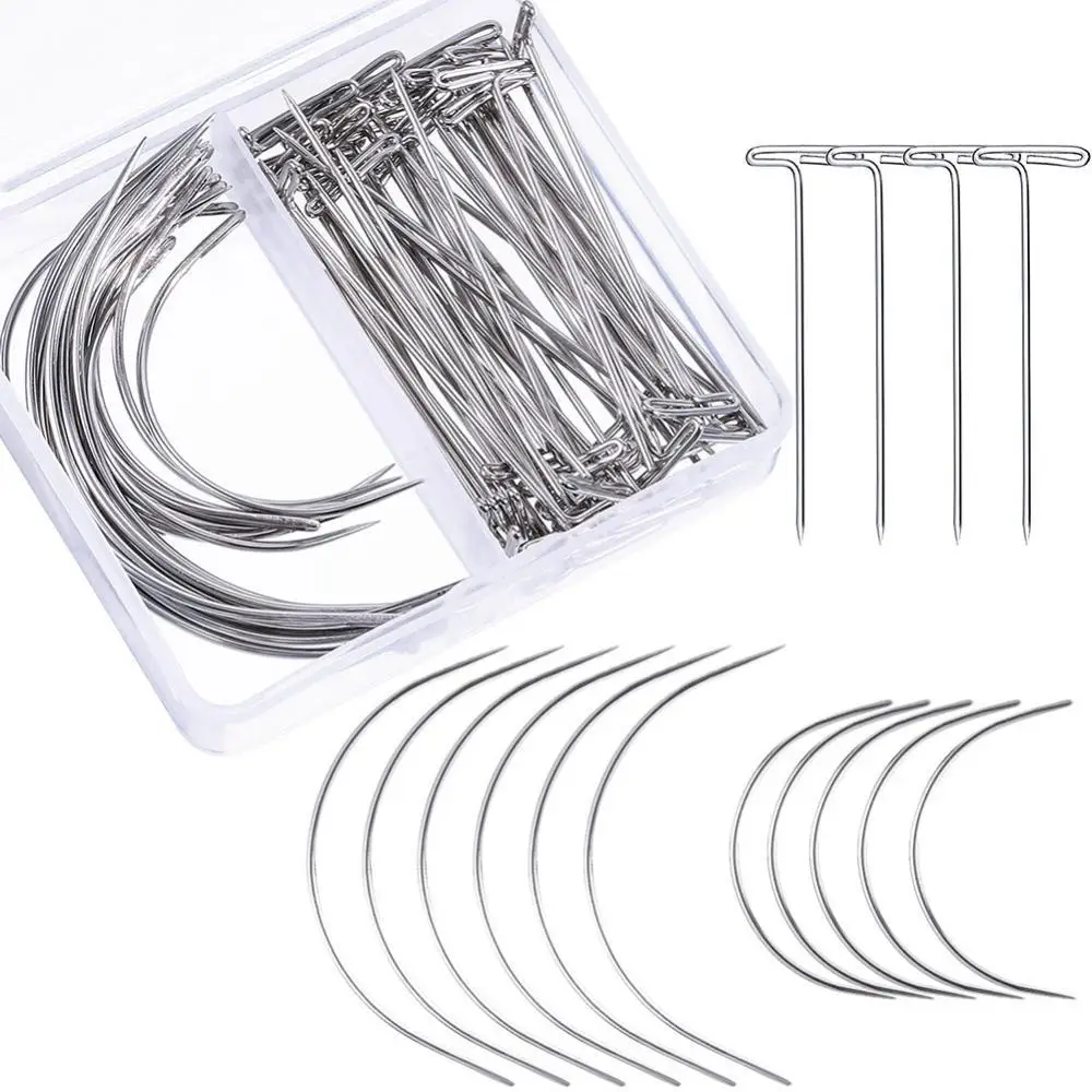 50% Hot Sale 70Pcs Hair Weave Wig Making Kit T Pins C Curved Needles for Knitting Sewing 
50% Hot Sale 70Pcs Hair Weave Wig Making Kit T Pins C Curved Needles for Knitting Sewing