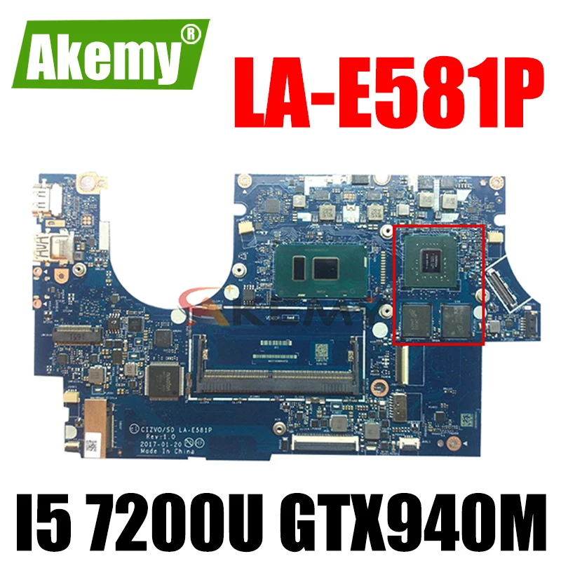 Akemy LA-E581P материнская плата для ноутбука Lenovo Ideapad 720S-14IKB ноутбук материнская плата Процессор I5 7200U DDR4 GTX940M GPU 2G 100% тест
Akemy LA-E581P материнская плата для ноутбука Lenovo Ideapad 720S-14IKB ноутбук материнская плата Процессор I5 7200U DDR4 GTX940M GPU 2G 100% тест