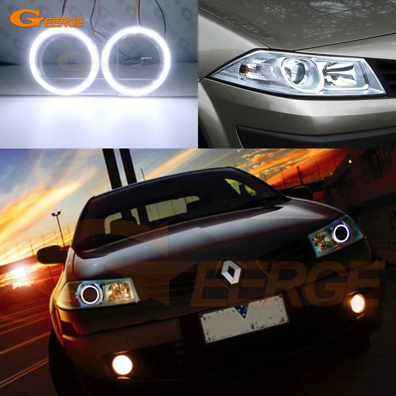 Для RENAULT MEGANE 2 II 2006 2007 2008 2009 Facelift головной светильник отличный ультра яркий COB led angel
