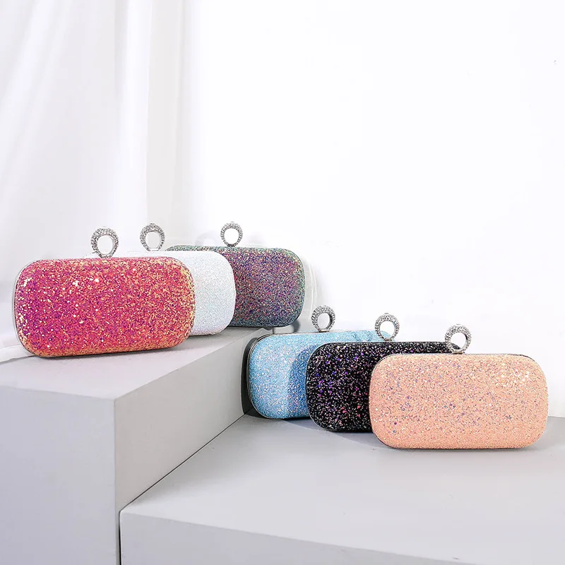Sparkly Red Champagne Sequins Bride Finger Handbags For Wedding Female New Shiny Ring Clutch Banquet Dinner Evening Bags Mini
Sparkly Red Champagne Sequins Bride Finger Handbags For Wedding Female New Shiny Ring Clutch Banquet Dinner Evening Bags Mini
