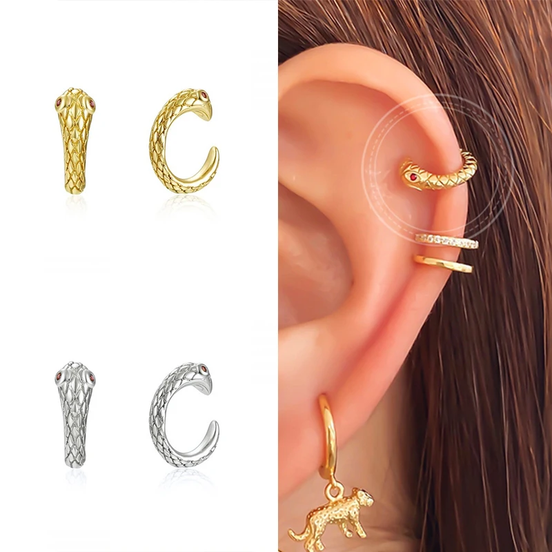 Prevent Allergies 925 Silver Animal Snake-Shaped Non-Pierced Ear Clips High-Quality Zircon Earring Fashion Jewelry Gifts
Prevent Allergies 925 Silver Animal Snake-Shaped Non-Pierced Ear Clips High-Quality Zircon Earring Fashion Jewelry Gifts