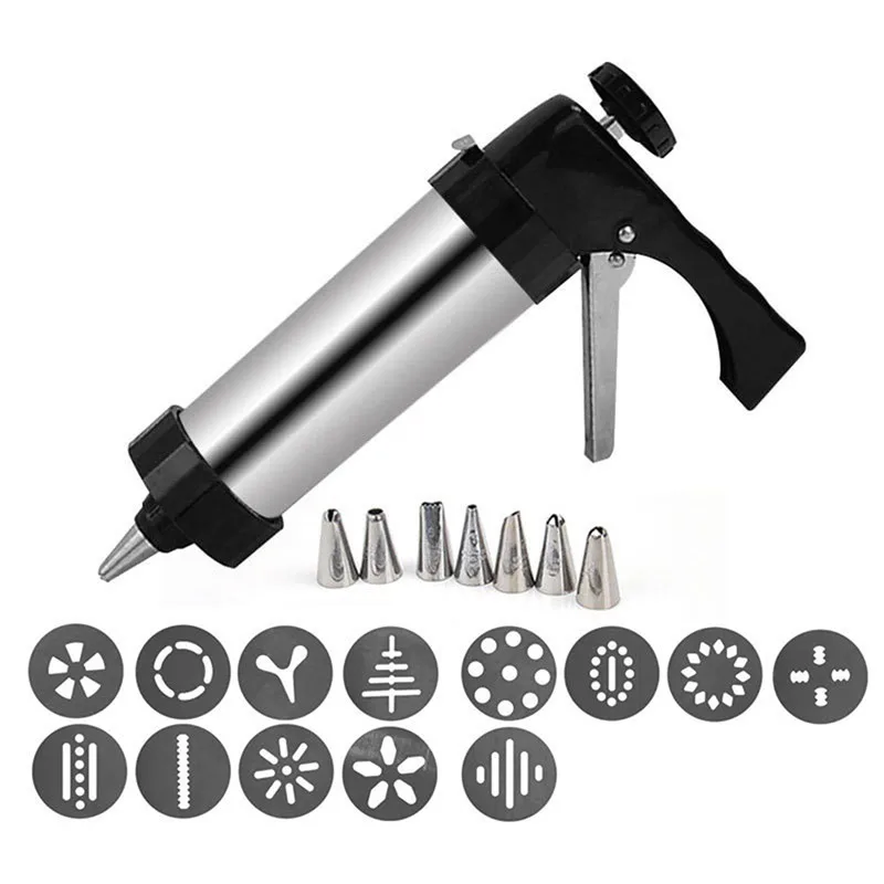 Stainless Steel Biscuit Cookie Making Maker Pump Press Machine Cake Decor 13 Moulds 8 Nozzles Cookie Tools Cookie Moulds
Stainless Steel Biscuit Cookie Making Maker Pump Press Machine Cake Decor 13 Moulds 8 Nozzles Cookie Tools Cookie Moulds