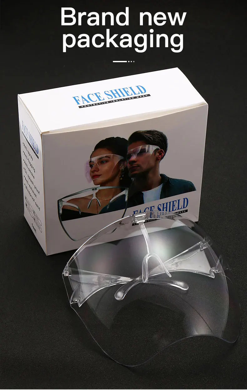 1Pcs Clear Full Face Shield Unisex Oversize Shield Visor Sunglasses Plastic Lightweight Sun Glasses for Men and Women Dropship
1Pcs Clear Full Face Shield Unisex Oversize Shield Visor Sunglasses Plastic Lightweight Sun Glasses for Men and Women Dropship