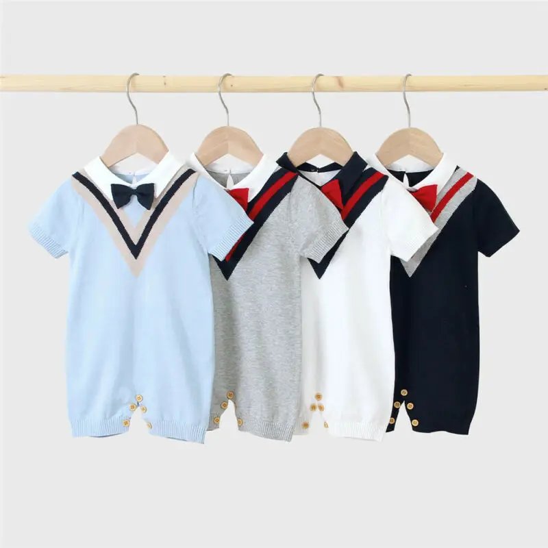 Baby Boy Gentleman Knitted Romper Baby Romper College Style Baby Girl Romper Bow Cotton Infant Jumpsuit For Boys Girls
Baby Boy Gentleman Knitted Romper Baby Romper College Style Baby Girl Romper Bow Cotton Infant Jumpsuit For Boys Girls