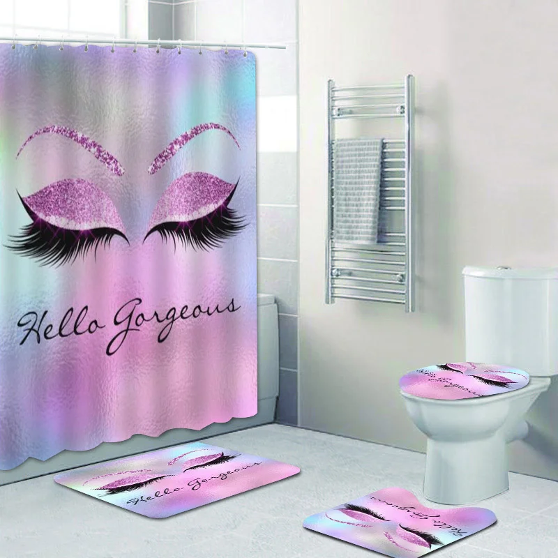 Girly Rose Gold Eyelash Makeup Shower Curtain Bath Curtain Set Spark Rose Drip Bathroom Curtain Eye Lash Beauty Salon Home Decor
Girly Rose Gold Eyelash Makeup Shower Curtain Bath Curtain Set Spark Rose Drip Bathroom Curtain Eye Lash Beauty Salon Home Decor