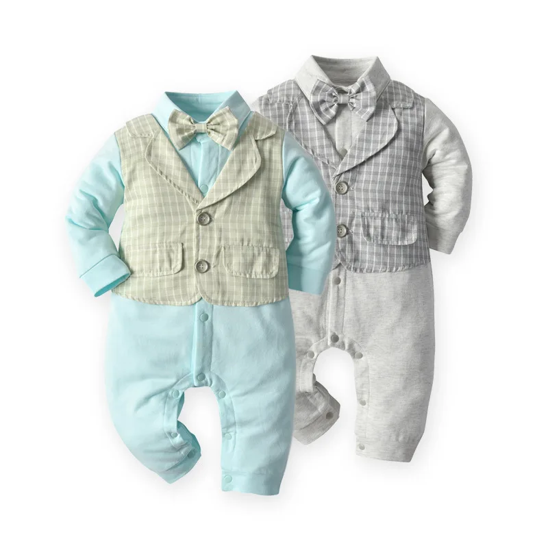Baby Long Sleeve Rompers Spring Autumn New Infant Boys Korean Plaid Fake Two Bodysuits Toddler Boys Handsome One-Pieces Rompers
Baby Long Sleeve Rompers Spring Autumn New Infant Boys Korean Plaid Fake Two Bodysuits Toddler Boys Handsome One-Pieces Rompers
