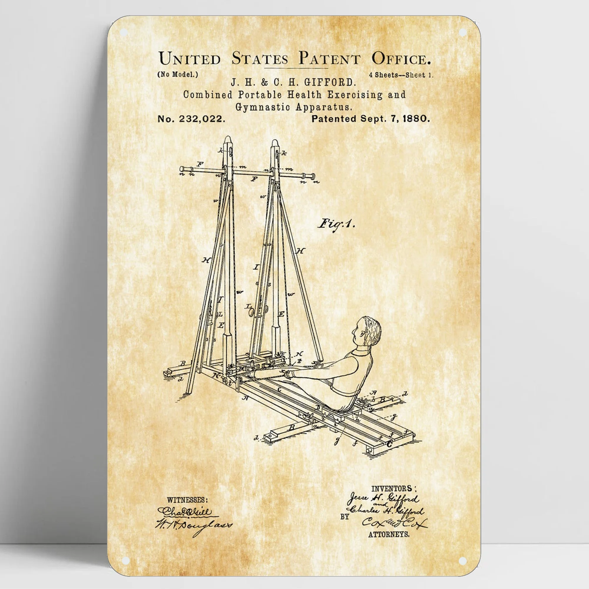 Exercise and Gymnastic Machine 1880 Vintage Novelty Funny Tin Sign Bar Pub Home Metal Poster
Exercise and Gymnastic Machine 1880 Vintage Novelty Funny Tin Sign Bar Pub Home Metal Poster