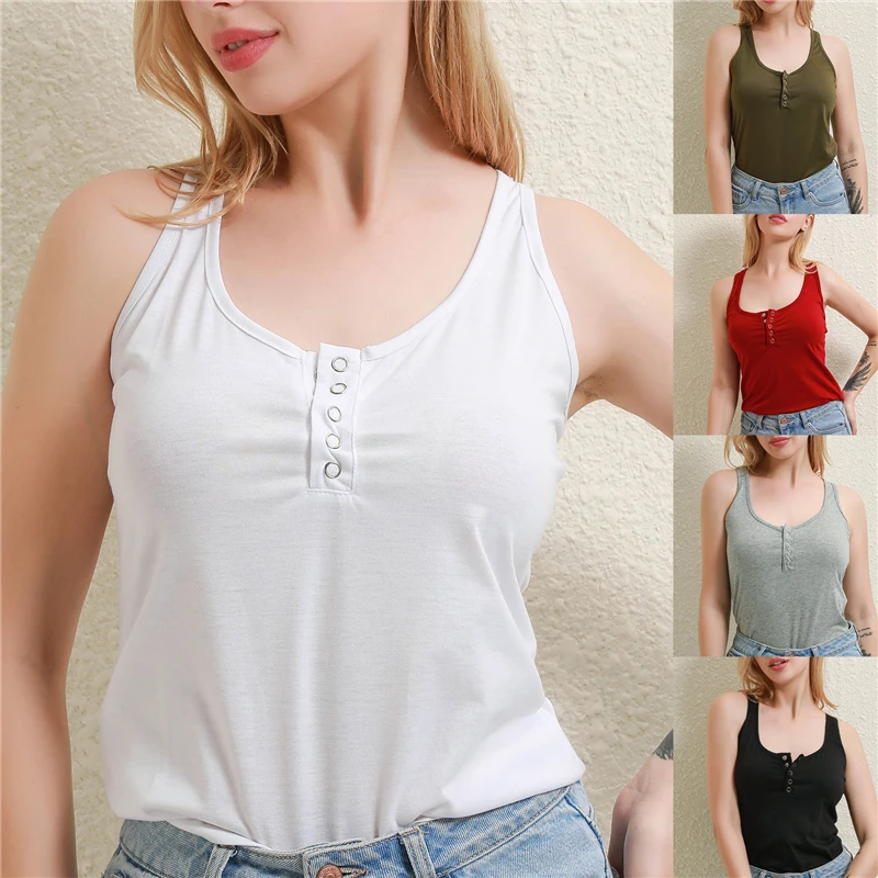 Female Sexy Strap Camisole Womens Single-Breasted Tank Camis Summer Clothes Contrast Color Skinny Tank Vest Vest Top Streetwear
Female Sexy Strap Camisole Womens Single-Breasted Tank Camis Summer Clothes Contrast Color Skinny Tank Vest Vest Top Streetwear
