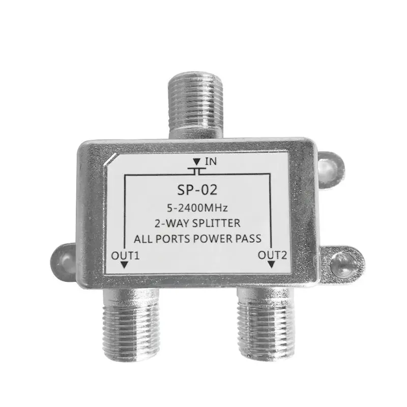 5-2400MHz 2 Way HD Digital Coax Cable Splitter Bi-Direction Satellite TV Signal Receiver Connector for SATV/CATV T84C
5-2400MHz 2 Way HD Digital Coax Cable Splitter Bi-Direction Satellite TV Signal Receiver Connector for SATV/CATV T84C