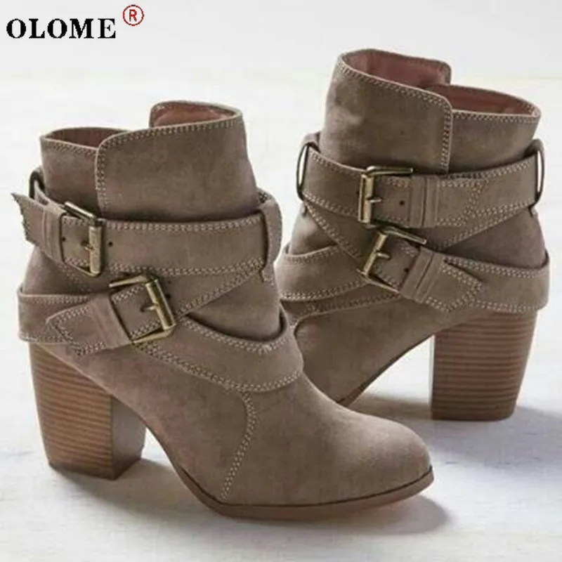 2021 Winter Women's Buckle Boots Fashion Casual Shoes Suede with High Heel Snow Boots To Keep Warm Women's Ankle Boots 35-42 
2021 Winter Women's Buckle Boots Fashion Casual Shoes Suede with High Heel Snow Boots To Keep Warm Women's Ankle Boots 35-42