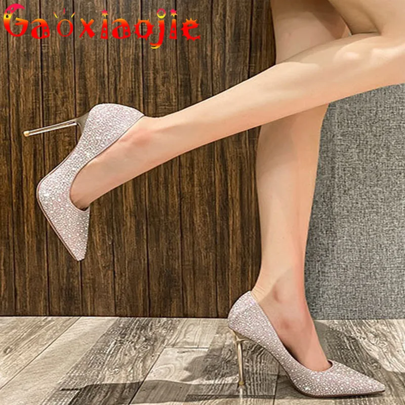 Fashion 2021 Women's Pumps 10CM Temperament Dress Party Pointed Stilettos Glitter Pearl Diamond Elegant Wedding High Heel Shoes
Fashion 2021 Women's Pumps 10CM Temperament Dress Party Pointed Stilettos Glitter Pearl Diamond Elegant Wedding High Heel Shoes