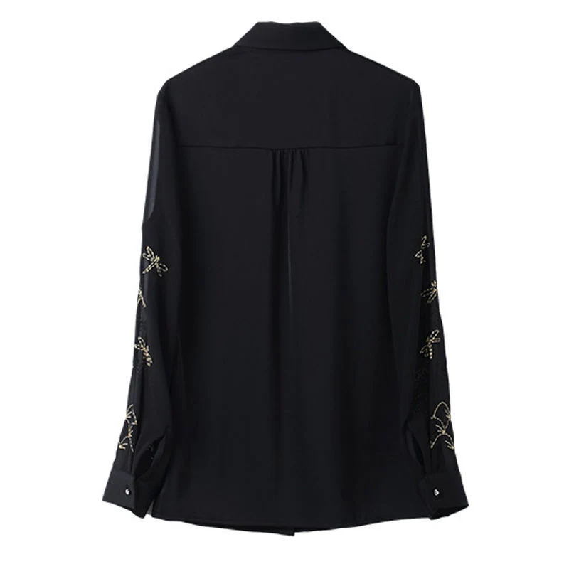 Women Spring Autumn Style Chiffon Blouses Shirts Lady Embroidery Long Sleeve Turn-down Collar Lace Decor Blusas Tops DF0004
Women Spring Autumn Style Chiffon Blouses Shirts Lady Embroidery Long Sleeve Turn-down Collar Lace Decor Blusas Tops DF0004