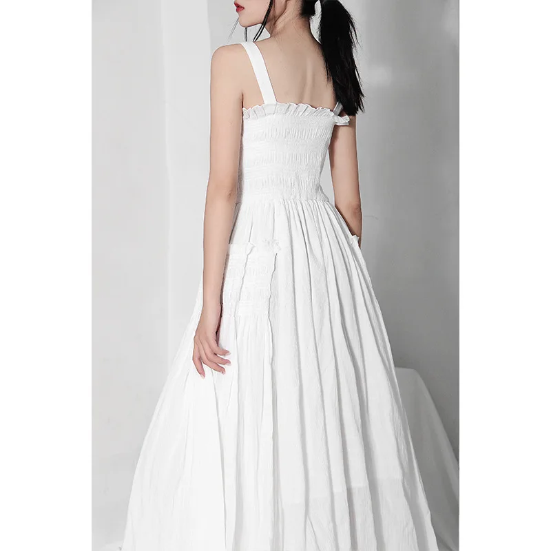 2021 Slash Collar White Vestidos New Autumn Sleeveless Suspender Dress White Women All-match Vintage Fashion Tide
2021 Slash Collar White Vestidos New Autumn Sleeveless Suspender Dress White Women All-match Vintage Fashion Tide