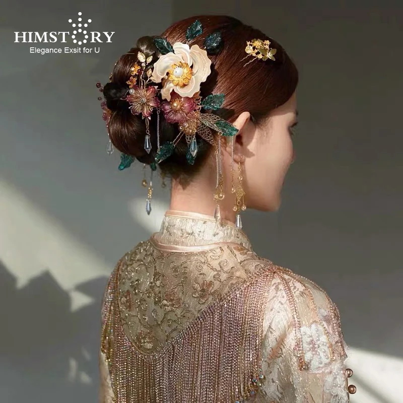 HIMSTORY Chinese Blossom Flower Hair Clips Hairpin Headpiece for Women Bridal Wedding Girls Party Hair Jewelry Accessorie
HIMSTORY Chinese Blossom Flower Hair Clips Hairpin Headpiece for Women Bridal Wedding Girls Party Hair Jewelry Accessorie